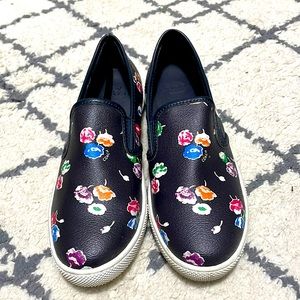 Coach Womens Shoes Coach Parkside Slip On Sneaker Black Floral Loafers